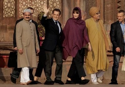 Sarkozy i Bruni Taj Mahal