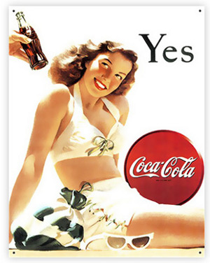 coca cola vintage design poster