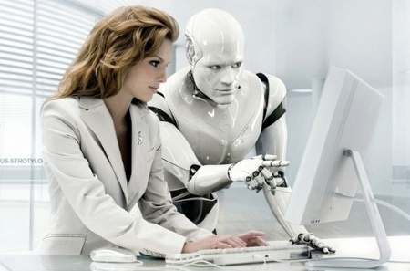 human and robots